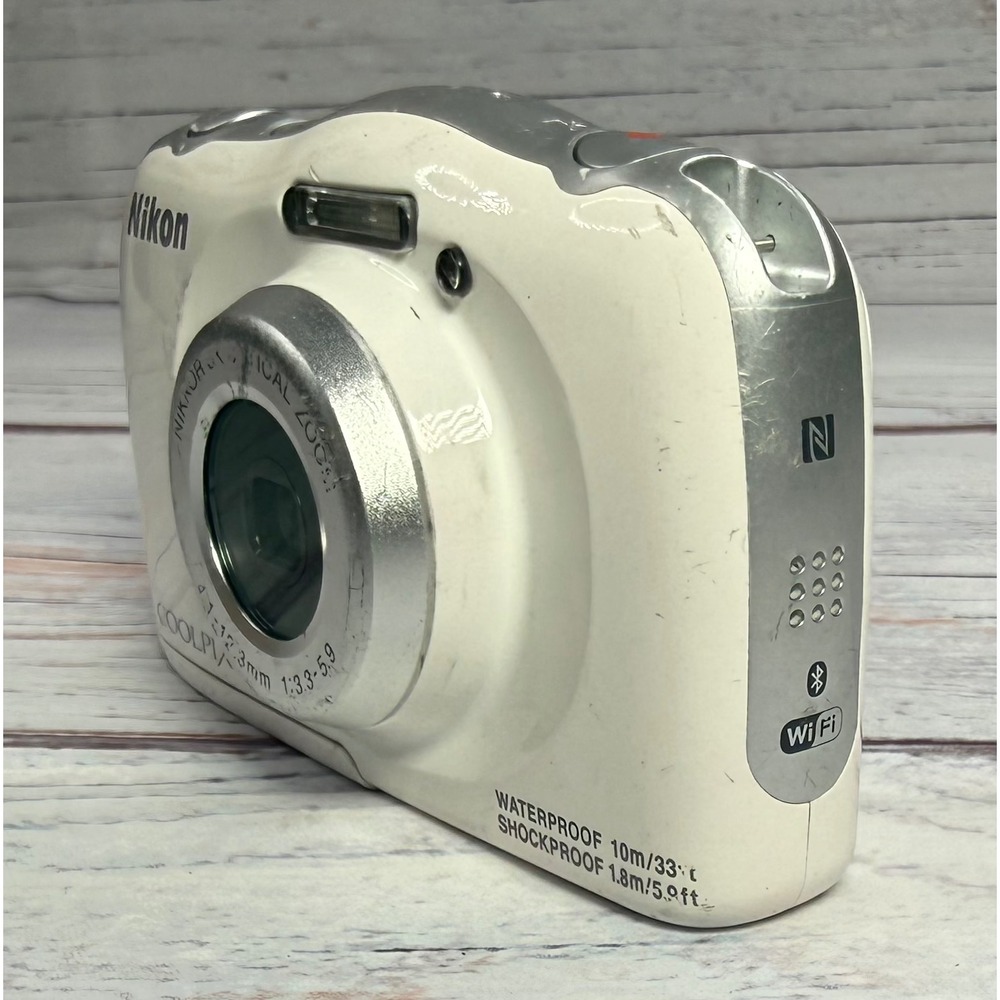 Nikon Coolpix W100 Waterproof Digital Camera White Bundle 13.2MP WiFi Bluetooth - Picture 3 of 9